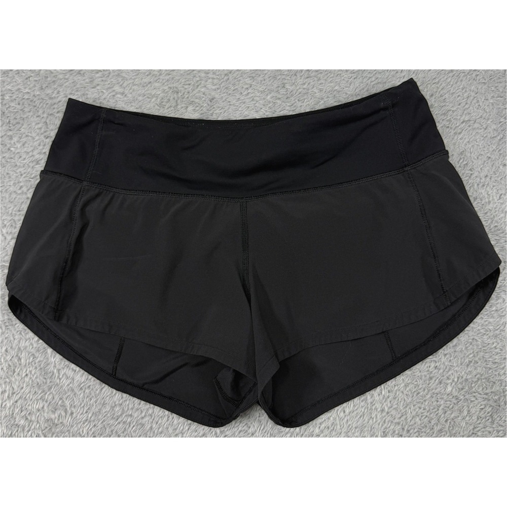 Lululemon Shorts Womens 2 Black Speed Up Low-Rise 2.5" Lined Running Workout